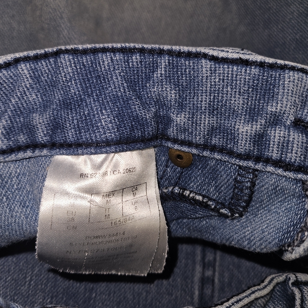 Guess Vintage Straight Leg Jeans Blue Wash US M EU 38 Mexico Faux Front Pockets - Picture 9 of 10